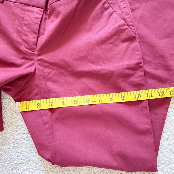 NWOT maroon J crew Cafe Capri pants size 0 - Picture 7 of 14